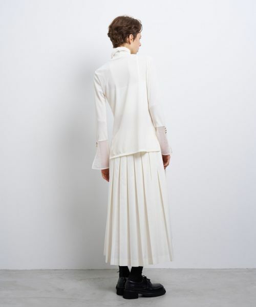 LANVIN en Bleu / ランバン オン ブルー Tシャツ | シアーカフスコンビカットソー | 詳細3