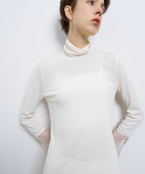 LANVIN en Bleu / ランバン オン ブルー Tシャツ | シアーカフスコンビカットソー | 詳細8