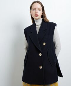 LANVIN en Bleu / ランバン オン ブルー その他アウター | ウールメルトンテーラーベスト