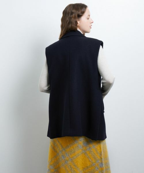 LANVIN en Bleu / ランバン オン ブルー その他アウター | ウールメルトンテーラーベスト | 詳細4