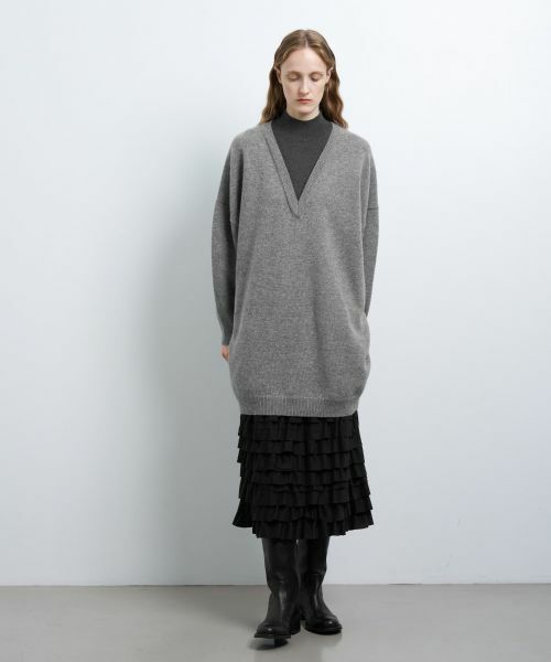 LANVIN en Bleu / ランバン オン ブルー ドレス | レイヤーネックチュニックワンピース | 詳細1