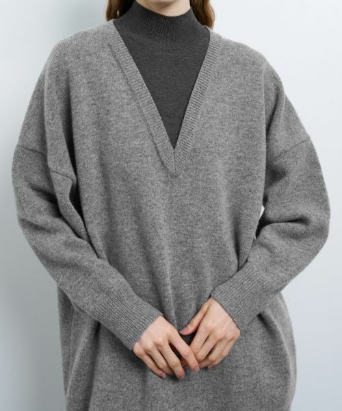 LANVIN en Bleu / ランバン オン ブルー ドレス | レイヤーネックチュニックワンピース | 詳細10