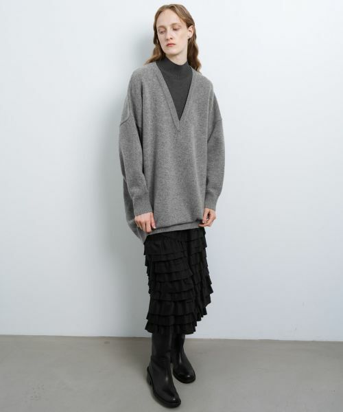 LANVIN en Bleu / ランバン オン ブルー ドレス | レイヤーネックチュニックワンピース | 詳細4