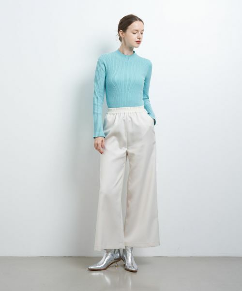 LANVIN en Bleu / ランバン オン ブルー その他パンツ | ウールカルゼゴムワイドパンツ | 詳細14