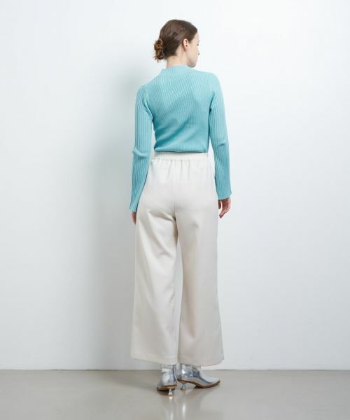 LANVIN en Bleu / ランバン オン ブルー その他パンツ | ウールカルゼゴムワイドパンツ | 詳細16