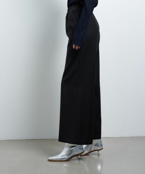 LANVIN en Bleu / ランバン オン ブルー その他パンツ | ウールカルゼゴムワイドパンツ | 詳細4