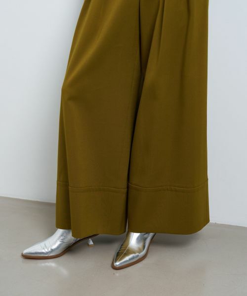 LANVIN en Bleu / ランバン オン ブルー その他パンツ | ウールツイルハイウエストワイドパンツ | 詳細11