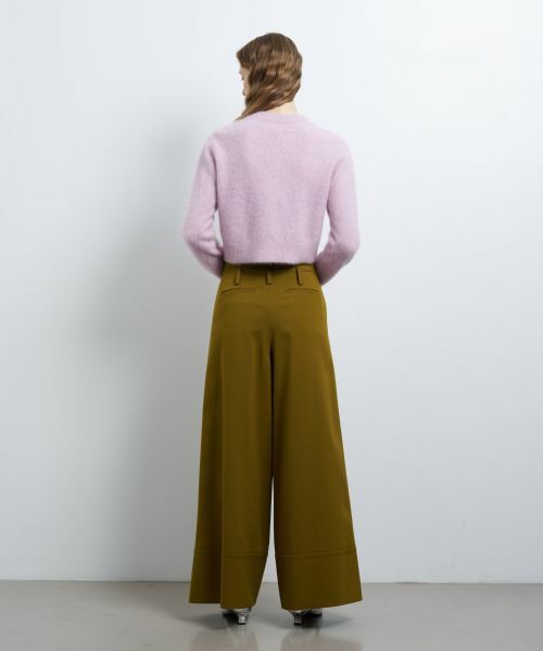 LANVIN en Bleu / ランバン オン ブルー その他パンツ | ウールツイルハイウエストワイドパンツ | 詳細7