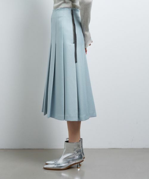 LANVIN en Bleu / ランバン オン ブルー ロング・マキシ丈スカート | バルキーカルゼプリーツスカート | 詳細1