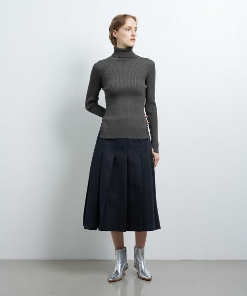 LANVIN en Bleu / ランバン オン ブルー ロング・マキシ丈スカート | バルキーカルゼプリーツスカート | 詳細10