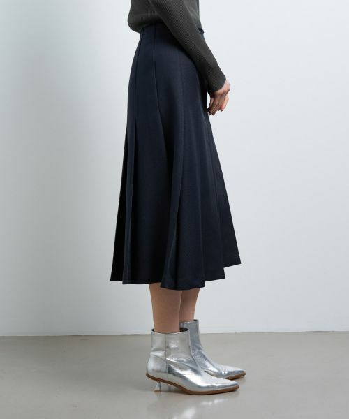 LANVIN en Bleu / ランバン オン ブルー ロング・マキシ丈スカート | バルキーカルゼプリーツスカート | 詳細12