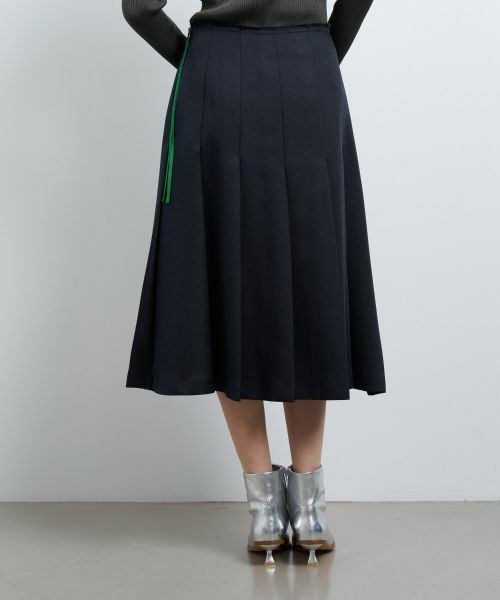 LANVIN en Bleu / ランバン オン ブルー ロング・マキシ丈スカート | バルキーカルゼプリーツスカート | 詳細13