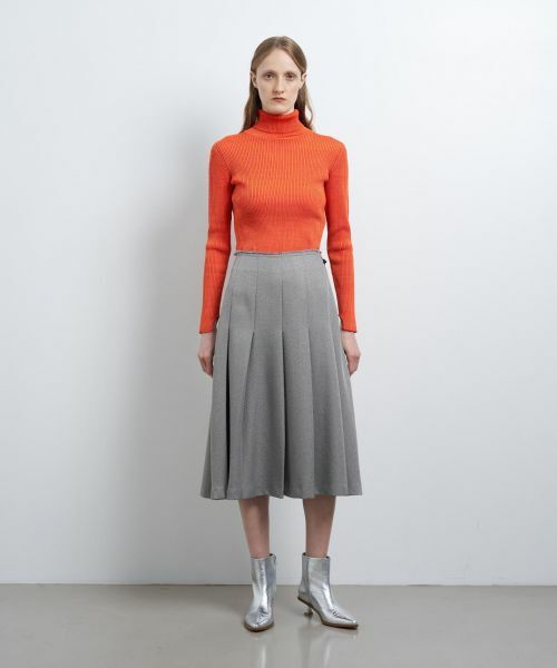 LANVIN en Bleu / ランバン オン ブルー ロング・マキシ丈スカート | バルキーカルゼプリーツスカート | 詳細4