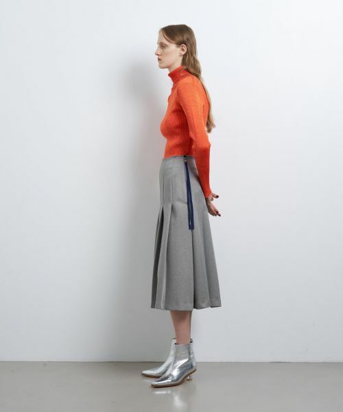 LANVIN en Bleu / ランバン オン ブルー ロング・マキシ丈スカート | バルキーカルゼプリーツスカート | 詳細5