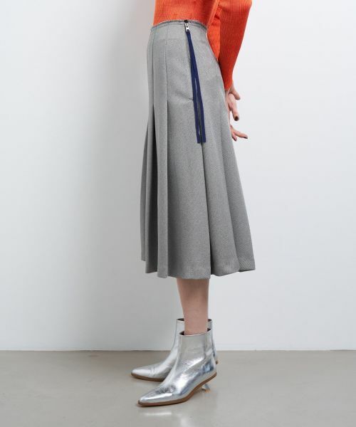 LANVIN en Bleu / ランバン オン ブルー ロング・マキシ丈スカート | バルキーカルゼプリーツスカート | 詳細7