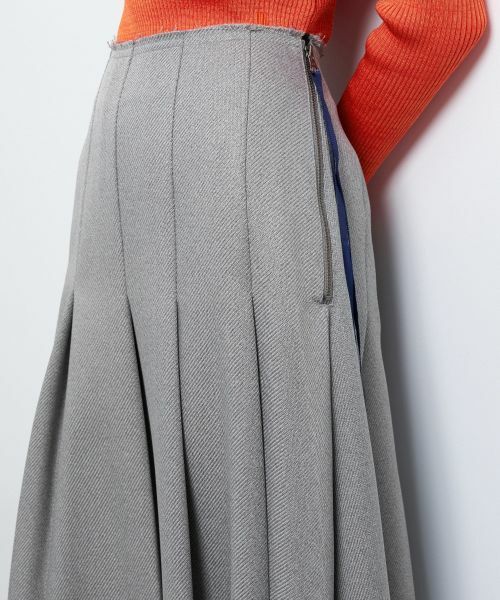 LANVIN en Bleu / ランバン オン ブルー ロング・マキシ丈スカート | バルキーカルゼプリーツスカート | 詳細9