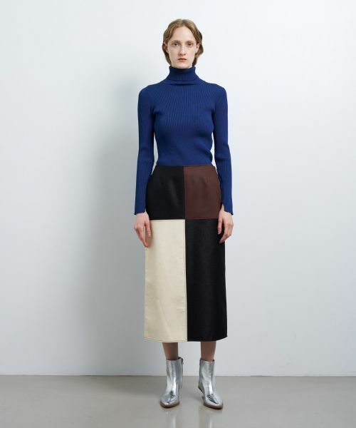 LANVIN en Bleu / ランバン オン ブルー ロング・マキシ丈スカート | カラーブロックスカート | 詳細1