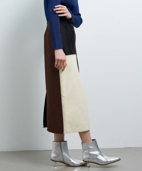 LANVIN en Bleu / ランバン オン ブルー ロング・マキシ丈スカート | カラーブロックスカート | 詳細4