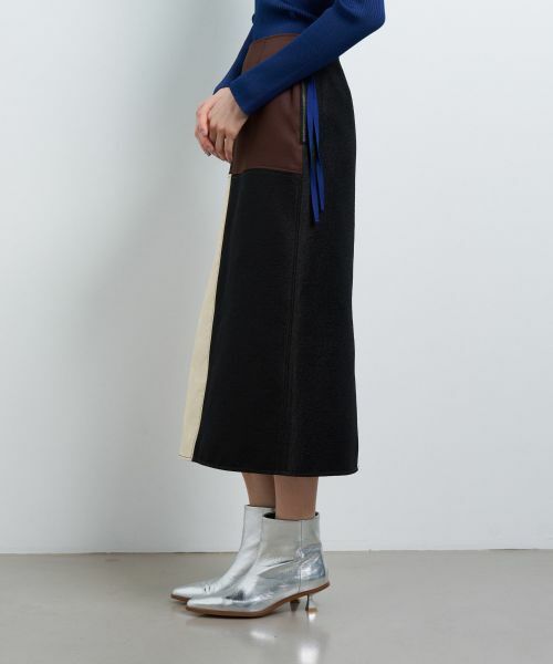 LANVIN en Bleu / ランバン オン ブルー ロング・マキシ丈スカート | カラーブロックスカート | 詳細5