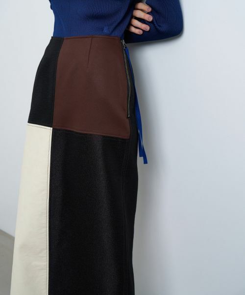 LANVIN en Bleu / ランバン オン ブルー ロング・マキシ丈スカート | カラーブロックスカート | 詳細7