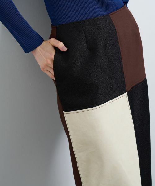 LANVIN en Bleu / ランバン オン ブルー ロング・マキシ丈スカート | カラーブロックスカート | 詳細8