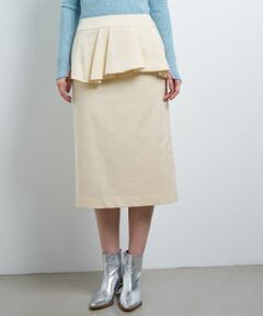 LANVIN en Bleu / ランバン オン ブルー ロング・マキシ丈スカート | ベルベットペプラムミディスカート