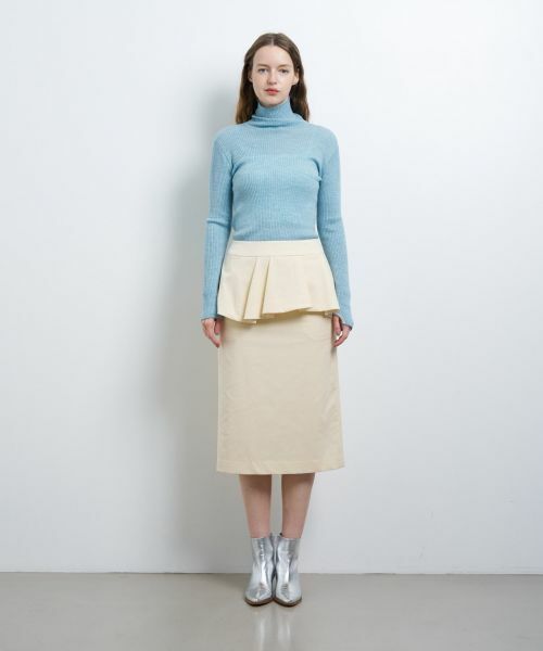 LANVIN en Bleu / ランバン オン ブルー ロング・マキシ丈スカート | ベルベットペプラムミディスカート | 詳細1