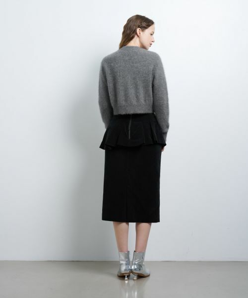 LANVIN en Bleu / ランバン オン ブルー ロング・マキシ丈スカート | ベルベットペプラムミディスカート | 詳細11