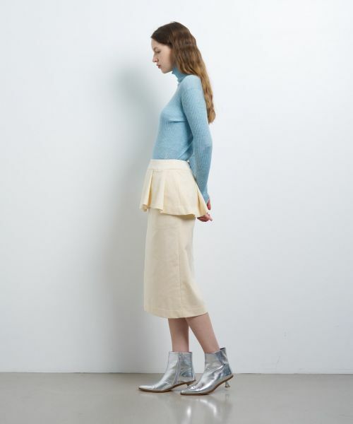 LANVIN en Bleu / ランバン オン ブルー ロング・マキシ丈スカート | ベルベットペプラムミディスカート | 詳細2