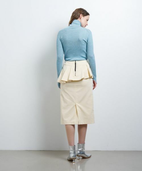 LANVIN en Bleu / ランバン オン ブルー ロング・マキシ丈スカート | ベルベットペプラムミディスカート | 詳細3