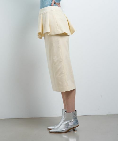 LANVIN en Bleu / ランバン オン ブルー ロング・マキシ丈スカート | ベルベットペプラムミディスカート | 詳細4