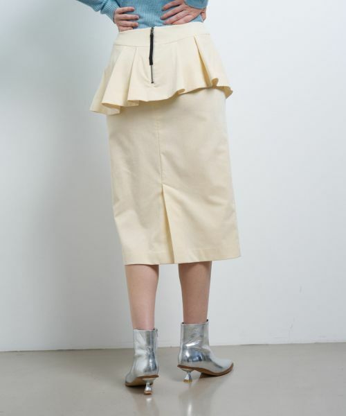 LANVIN en Bleu / ランバン オン ブルー ロング・マキシ丈スカート | ベルベットペプラムミディスカート | 詳細5