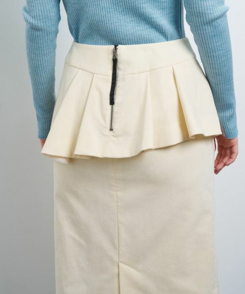 LANVIN en Bleu / ランバン オン ブルー ロング・マキシ丈スカート | ベルベットペプラムミディスカート | 詳細7