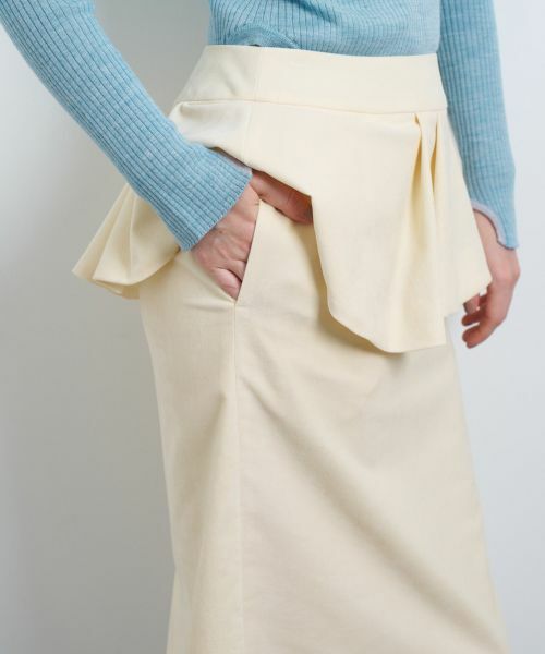 LANVIN en Bleu / ランバン オン ブルー ロング・マキシ丈スカート | ベルベットペプラムミディスカート | 詳細8