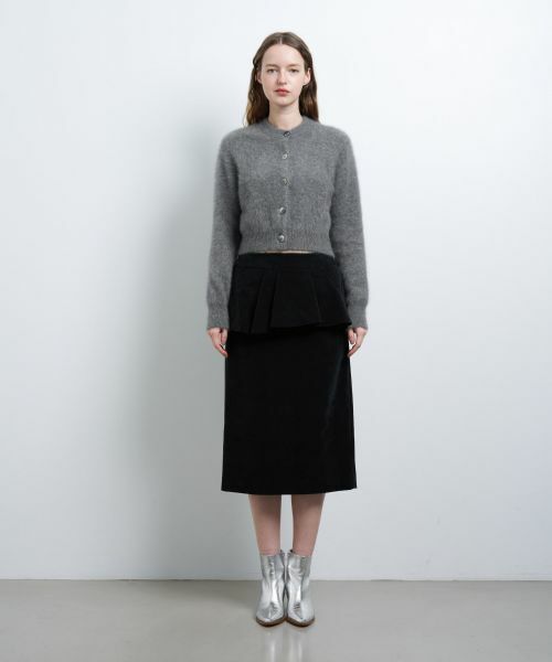 LANVIN en Bleu / ランバン オン ブルー ロング・マキシ丈スカート | ベルベットペプラムミディスカート | 詳細9