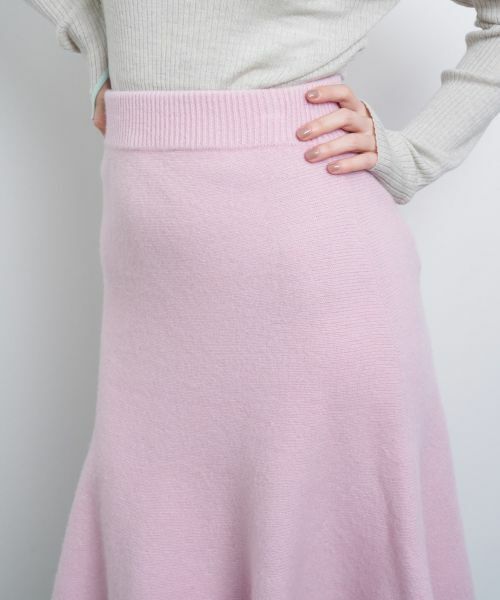 LANVIN en Bleu / ランバン オン ブルー ロング・マキシ丈スカート | ウールカシミヤフレアヘムニットスカート | 詳細3