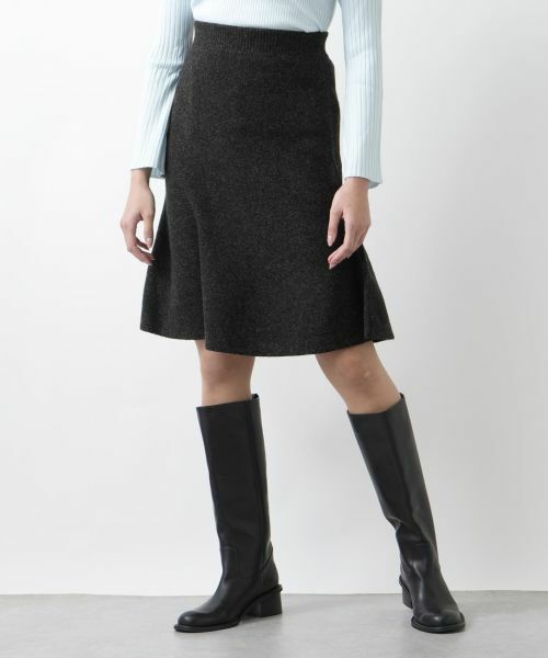 LANVIN en Bleu / ランバン オン ブルー ロング・マキシ丈スカート | ウールカシミヤフレアヘムニットスカート | 詳細4