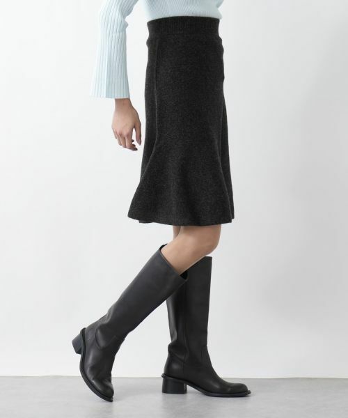 LANVIN en Bleu / ランバン オン ブルー ロング・マキシ丈スカート | ウールカシミヤフレアヘムニットスカート | 詳細5