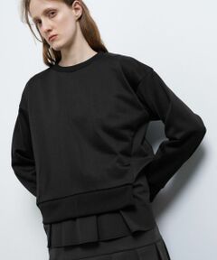 LANVIN en Bleu / ランバン オン ブルー Tシャツ | コンビスウェットプルオーバー