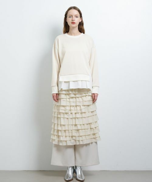 LANVIN en Bleu / ランバン オン ブルー Tシャツ | コンビスウェットプルオーバー | 詳細3