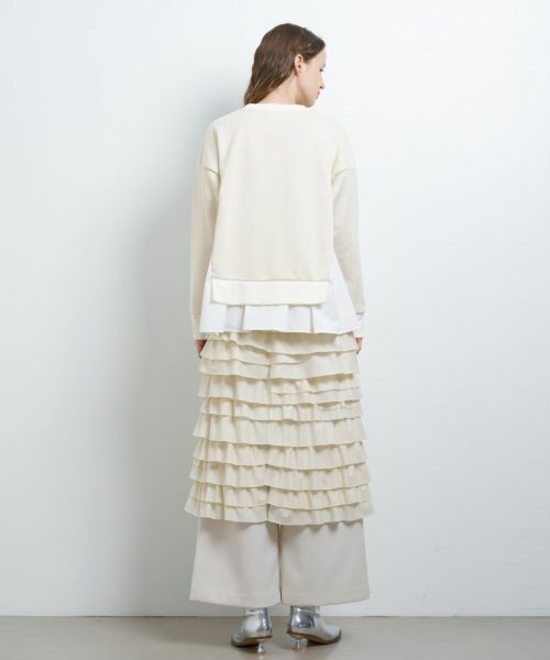 LANVIN en Bleu / ランバン オン ブルー Tシャツ | コンビスウェットプルオーバー | 詳細5