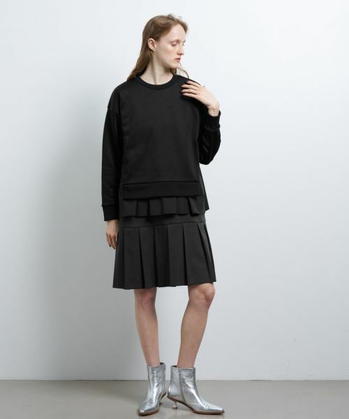 LANVIN en Bleu / ランバン オン ブルー Tシャツ | コンビスウェットプルオーバー | 詳細8