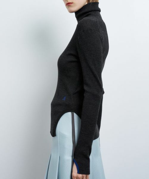 LANVIN en Bleu / ランバン オン ブルー ニット・セーター | カラーポイントリブタートル | 詳細10