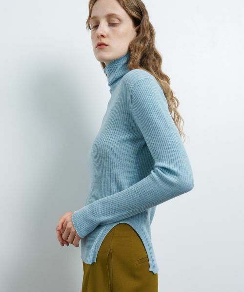 LANVIN en Bleu / ランバン オン ブルー ニット・セーター | カラーポイントリブタートル | 詳細4