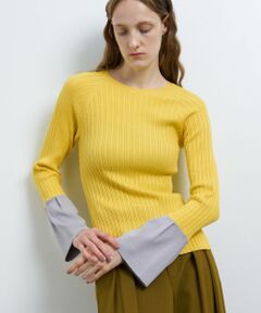 LANVIN en Bleu / ランバン オン ブルー ニット・セーター | ランダムリブフレアカフスニット