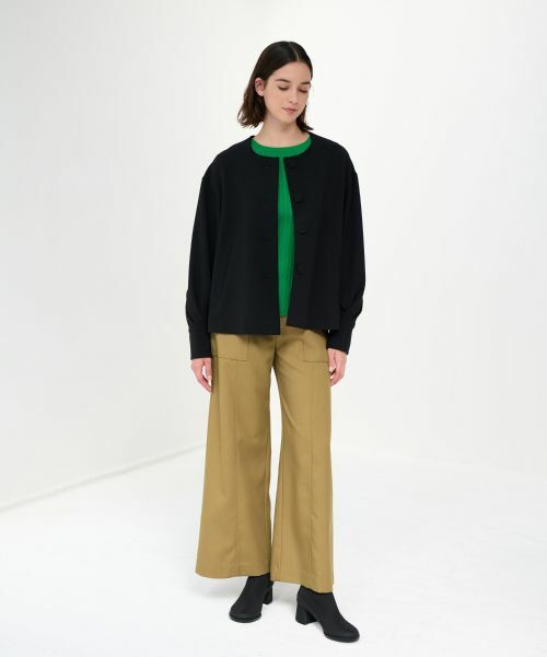 LANVIN en Bleu / ランバン オン ブルー テーラードジャケット | ドライダブルクロスノーカラージャケット | 詳細6