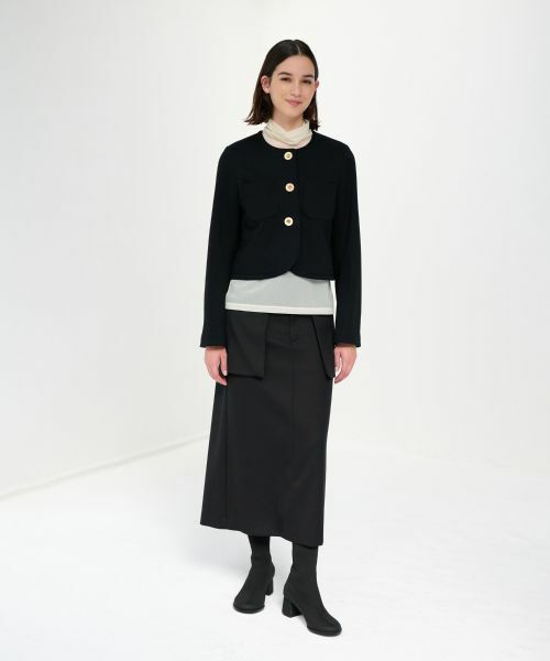 LANVIN en Bleu / ランバン オン ブルー テーラードジャケット | 裏毛ノーカラーショートジャケット | 詳細1