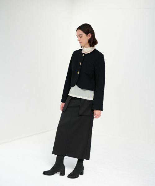 LANVIN en Bleu / ランバン オン ブルー テーラードジャケット | 裏毛ノーカラーショートジャケット | 詳細2