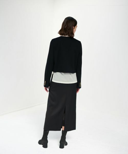 LANVIN en Bleu / ランバン オン ブルー テーラードジャケット | 裏毛ノーカラーショートジャケット | 詳細3