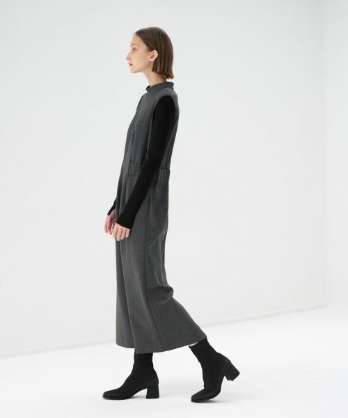 LANVIN en Bleu / ランバン オン ブルー ドレス | TRダブルクロスニットスリーブワンピース | 詳細5